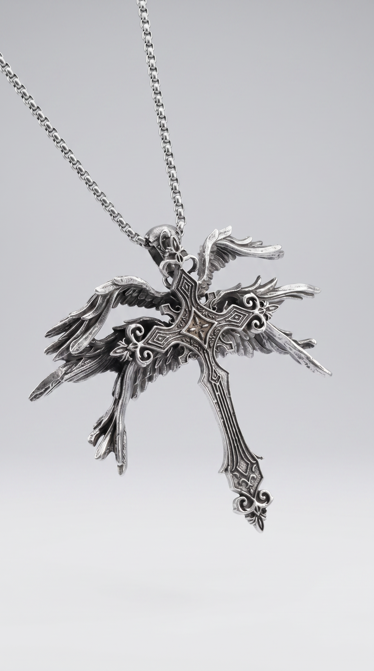 Winged Cross Necklace